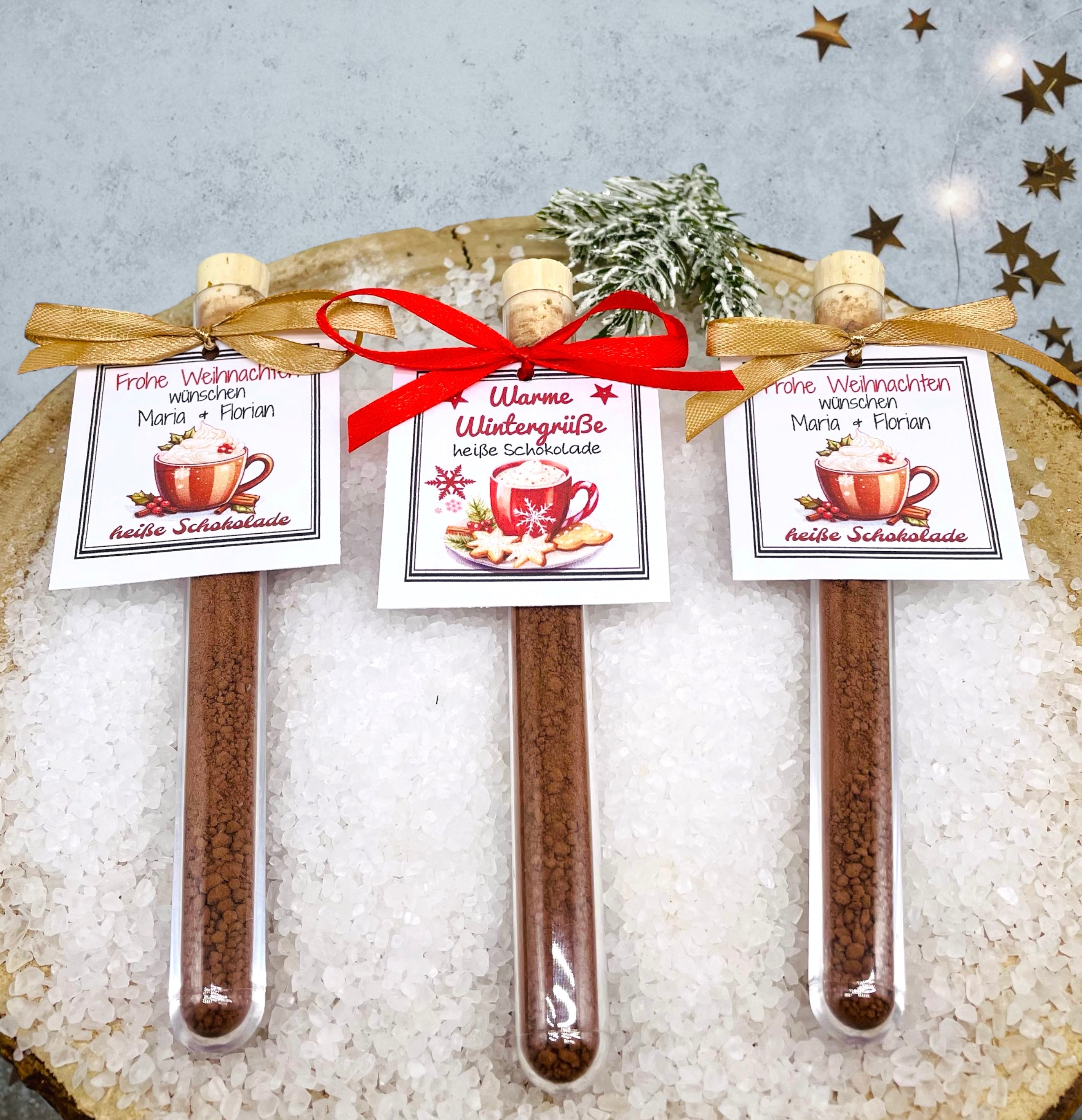 Weihnachtskarte Für Neffen & Ehefrau – Design Mit Heißer Schokolade & Skiern, 157x235 Mm