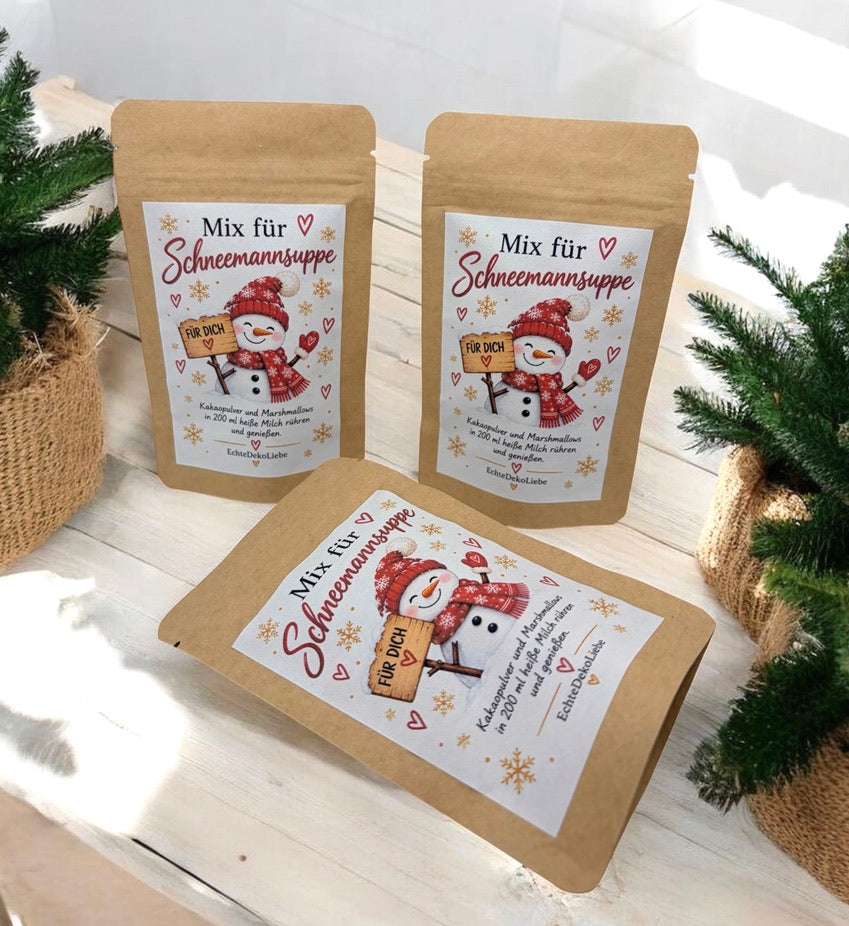 kleine Aufmerksamkeit Weihnachten/ Mitbringsel Weihnachten/ Weihnachtsgeschenk Kollegen/ Weihnachtliche Teegeschenke/ personalisierte Gastgeschenke Weihnachten/ Weihnachtsschokolade/ heiße Schokolade