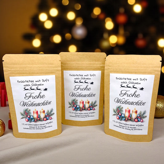 Gastgeschenk Weihnachten/ Mitgebsel Weihnachten/ Wichtelgeschenk Weihnachten/ Weihnachtsfeier/ kleine Aufmerksamkeit Weihnachten/ Mitbringsel Weihnachten/ Weihnachtsgeschenk Kollegen/ Weihnachtliche Teegeschenke/ personalisierte Gastgeschenke